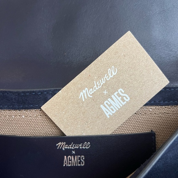 Madewell X AGMES NYC Navy Suede Shoulder Bag/Clutch - Picture 4 of 8